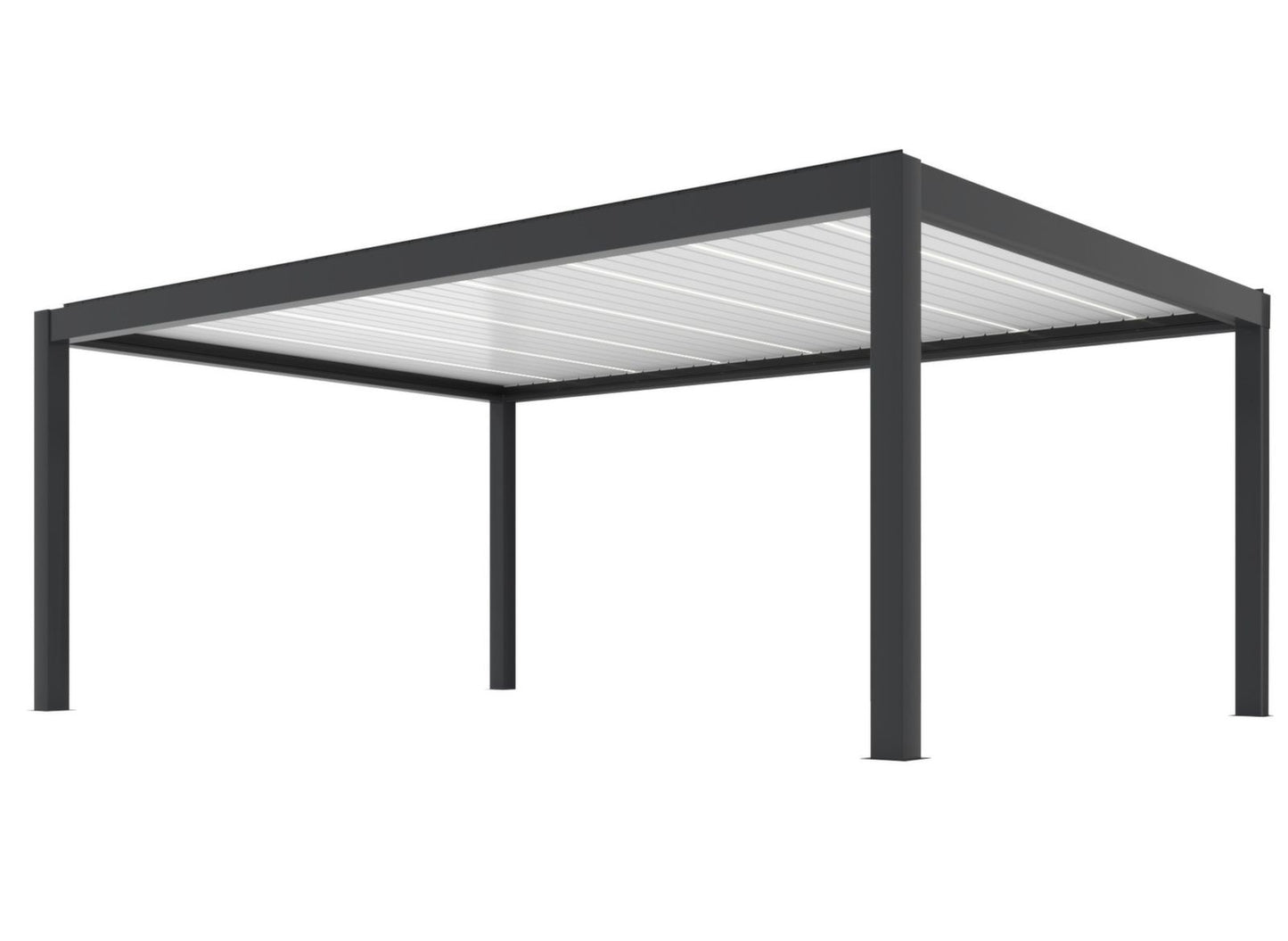 PERGOLA BIOCLIMATICA SUMMER GRIGIA 6X4 AUTOPORTANTE MOTORIZZATA + LED