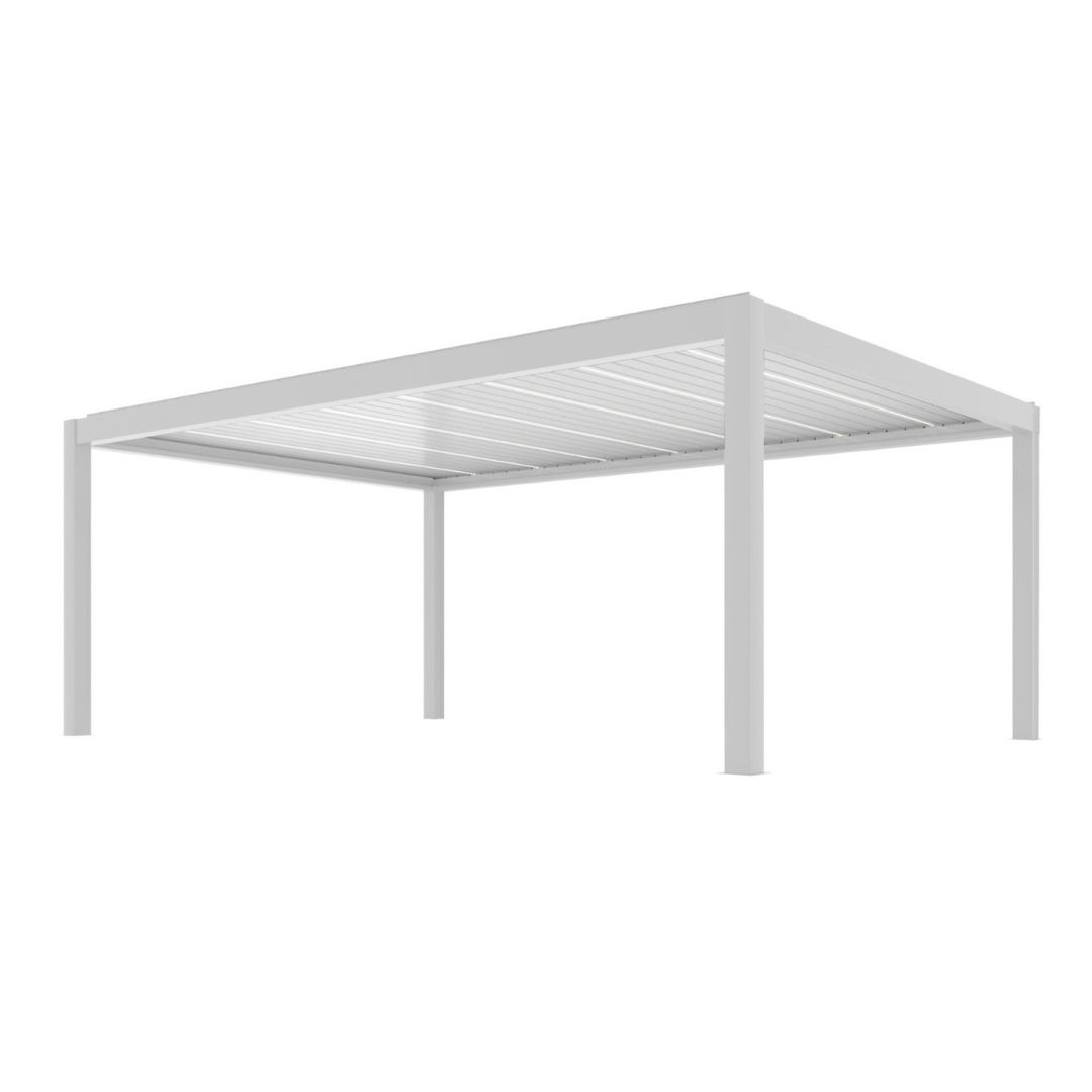 PERGOLA BIOCLIMATICA SUMMER BIANCA 6X4 AUTOPORTANTE MOTORIZZATA + LED