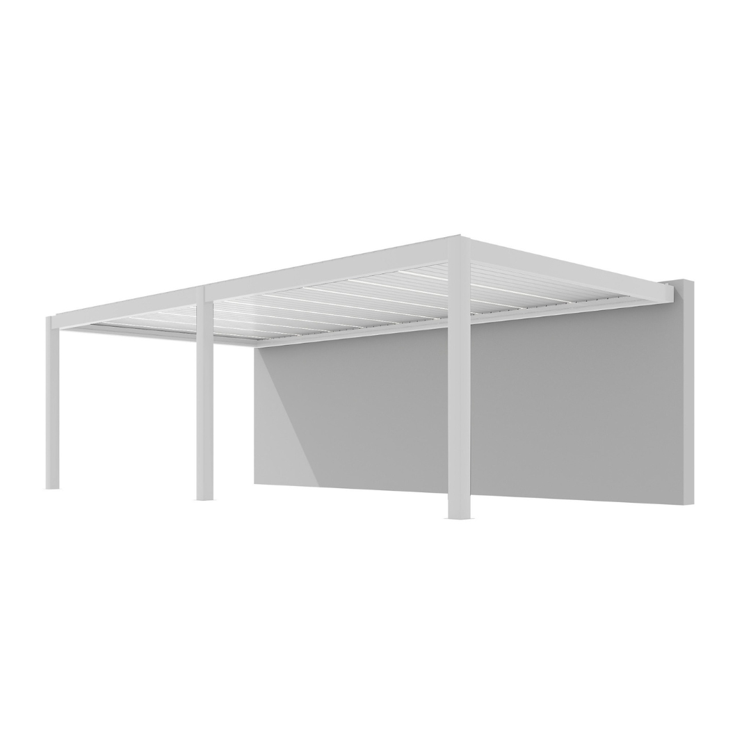 PERGOLA BIOCLIMATICA SUMMER BIANCA 8X4 ADDOSSATA MOTORIZZATA + LED