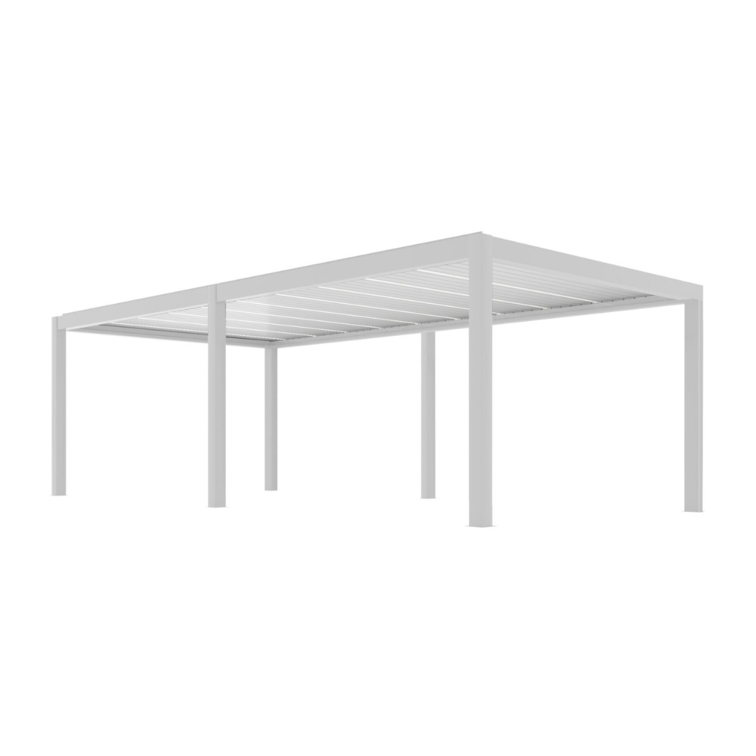 PERGOLA BIOCLIMATICA SUMMER BIANCA 8X4 AUTOPORTANTE MOTORIZZATA + LED