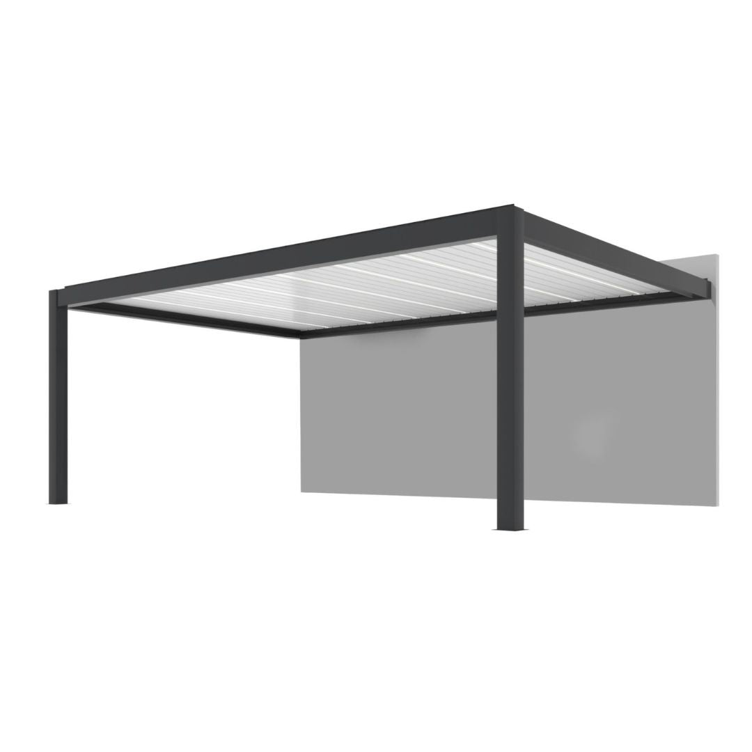 PERGOLA BIOCLIMATICA SUMMER GRIGIA 6X3,5 ADDOSSATA MOTORIZZATA + LED