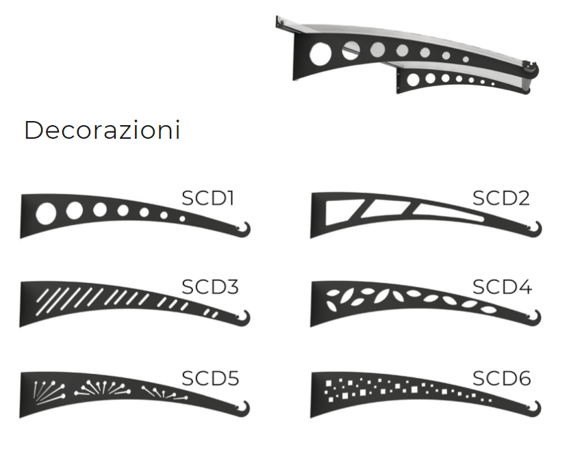 PENSILINA SAN CLAIR 6 DECORAZIONI A SCELTA