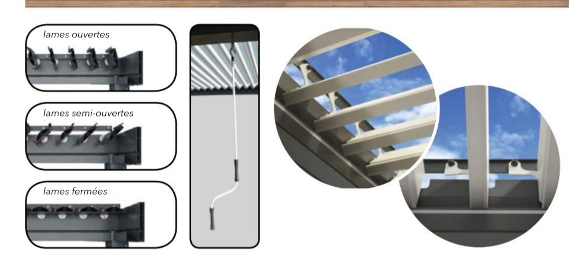 PERGOLA BIOCLIMATICA ZEPHIR 3X4 APERTURA MANUALE BIANCA