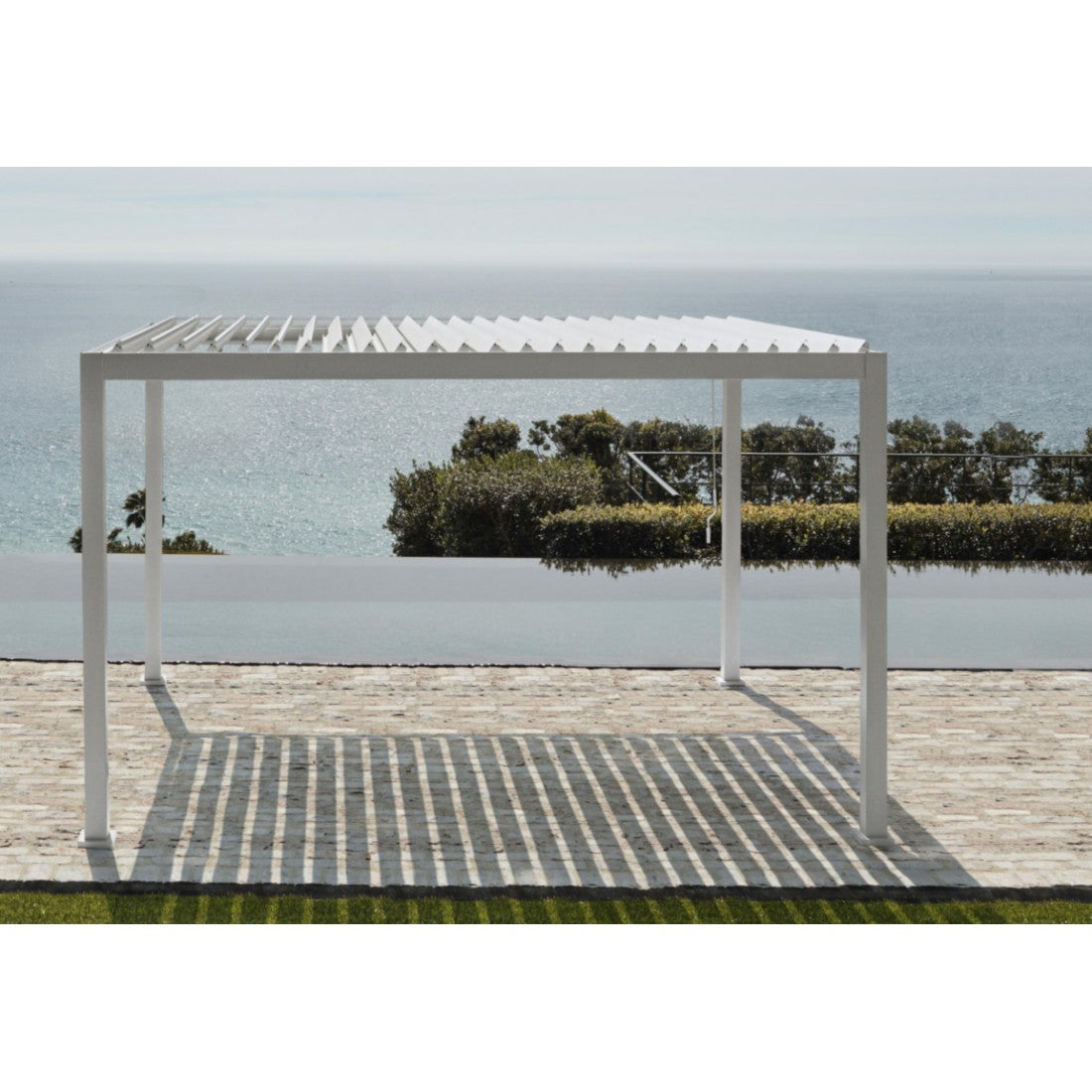 PERGOLA BIOCLIMATICA PACIFIC 3X3 BIANCO IN ALLUMINIO ARREDO GIARDINO