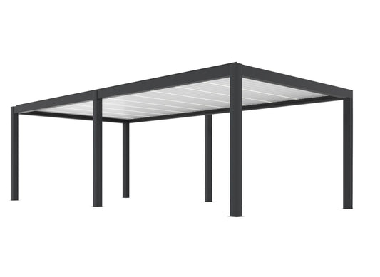 PERGOLA BIOCLIMATICA SUMMER GRIGIA 8X4 AUTOPORTANTE MOTORIZZATA + LED